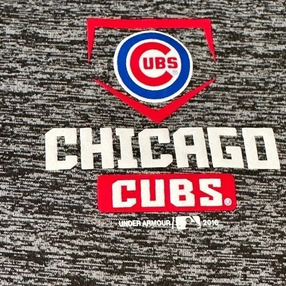 Under Armour Men’s Chicago Cubs Quarter Zip Long Sleeved Shirt HeatGear - Picture 8 of 11